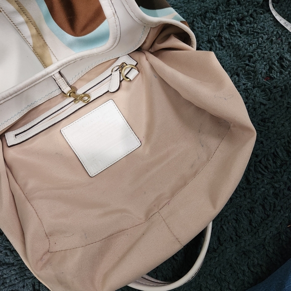 Coach Ergo Multi Color Signature Scarf Print Medium Hobo Shoulder Bag - Picture 7 of 12